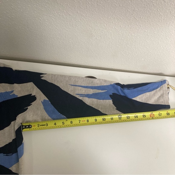 INC International Concepts Sweater Dress Womens Camuflaje Blue Zip Long Sleeve - Picture 11 of 16